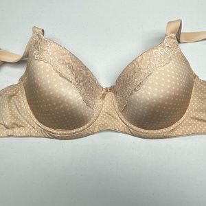 Paramour TAN Polka Dot Full Coverage, 38C.  *P1011